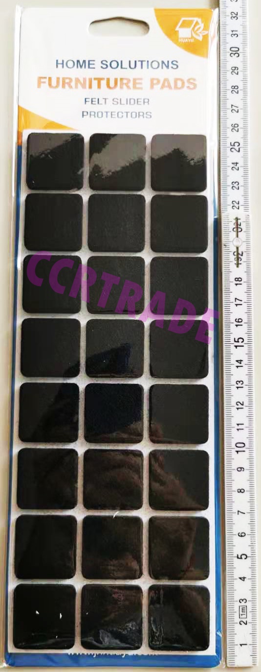 พรมรองขาเก้าอี้คละขนาดแผง(เหลี่ยม) 32 ซม.