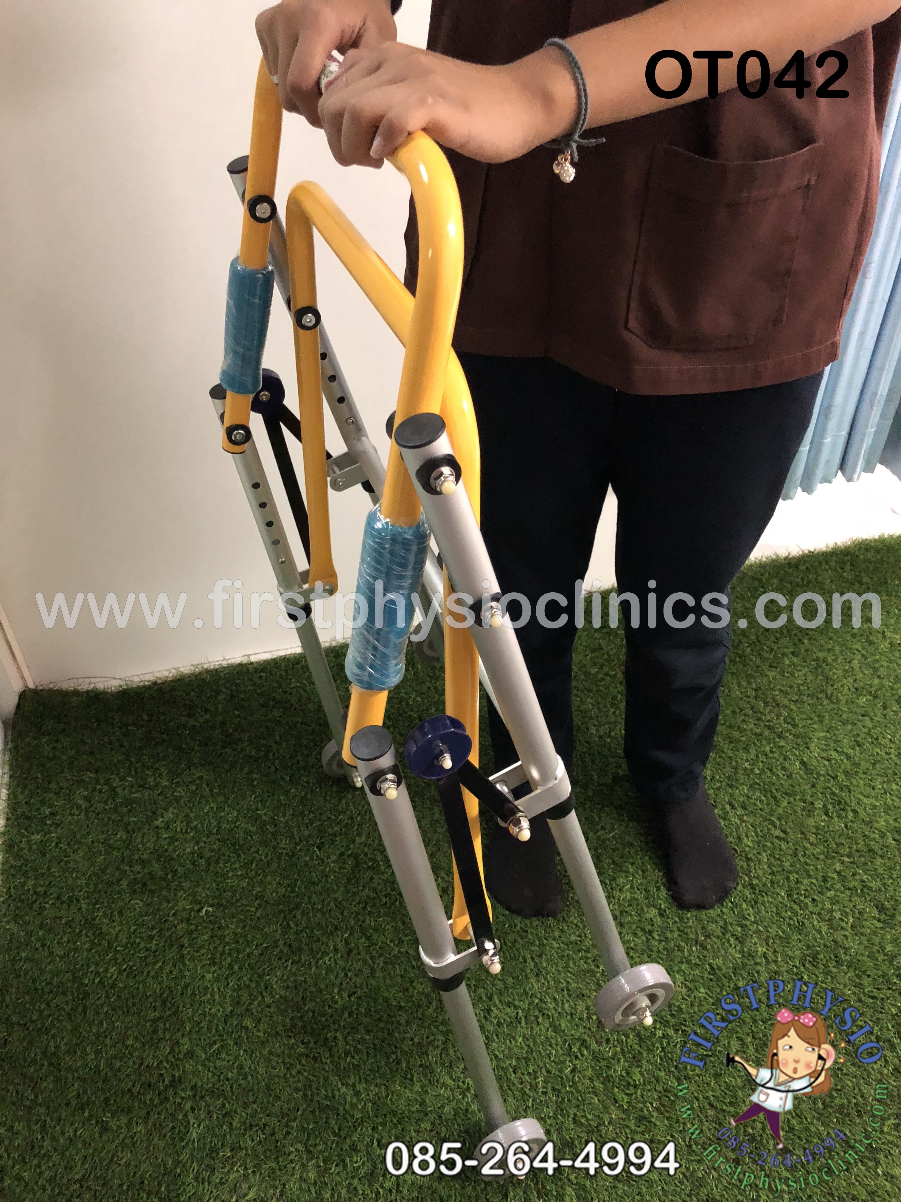 Posterior Walker/เครื่องช่วยฝึกเดิน แบบมีล้อ ชนิดพับได้ ที่ช่วยเดินแบบมีล้อขนาดเล็ก OT042.1ขนาดเล็ก เหมาะสำหรับเด็กที่มีความสูง 90-100 เซนติเมตร