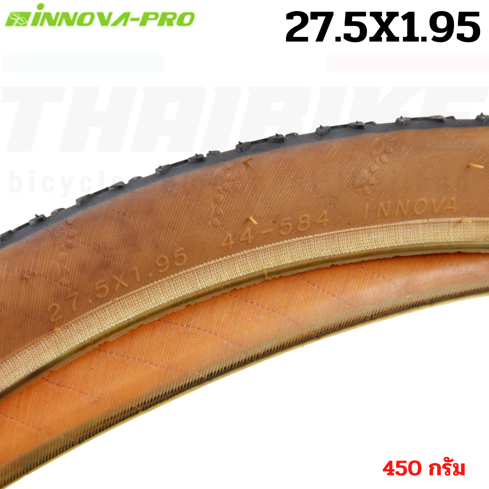 ยางนอกจักรยานเสือภูเขาขอบแก้ว ขอบลวด INNOVA ขนาด 27.5X1.95 รุ่นเบาพิเศษ