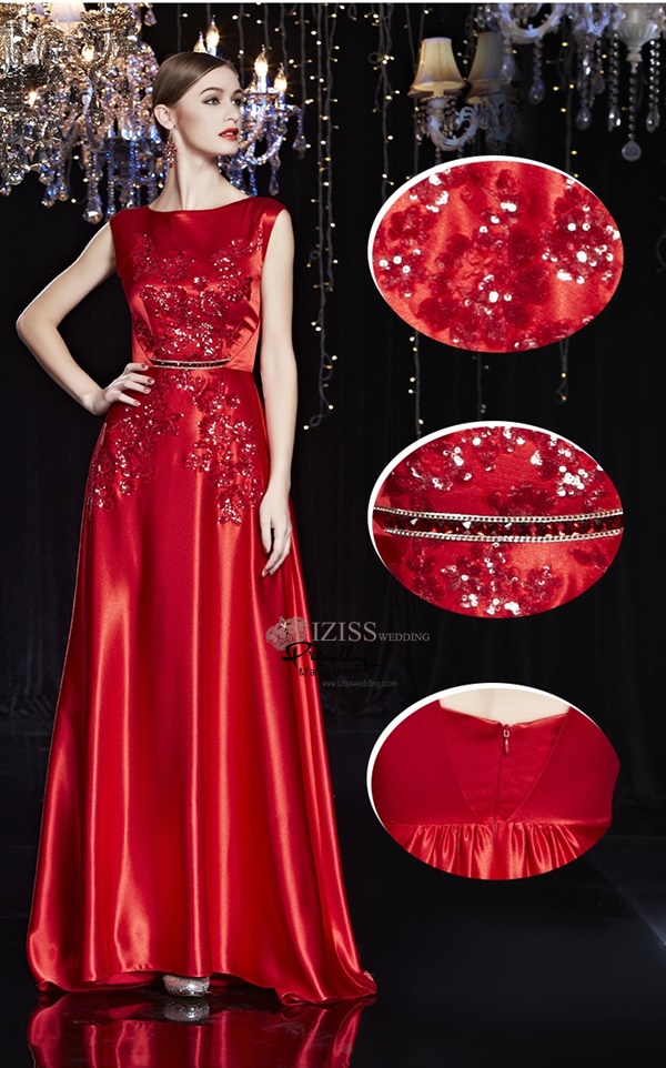 T017**พรีออเดอร์เดรสสีดำ สีแดง **ชุดราตรียาวสีแดง แขนกุด เล่นดีเทลช่วงบนตกแต่งเลื่อมสีแดงลายดอกไม้ แถบเพชรสี่เหลี่ยมตกแต่งเป็นเข็มขัดสวยหรู ตัดต่อกระโปรงผ้าสีพื้นทรงปล่อย ใส่สบาย งานเกรดพรีเมี่ยม ไฮโซ