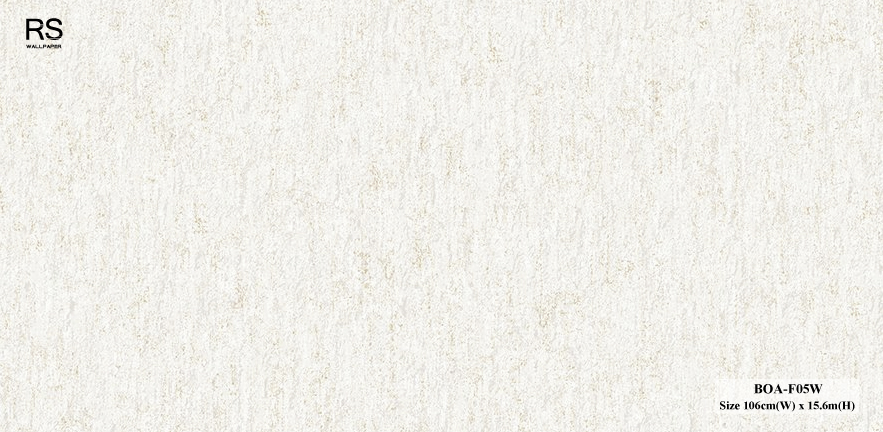วอลเปเปอร์ลายปูนเปลือยสีครีมแทรกเทาทอง BOA-F05W