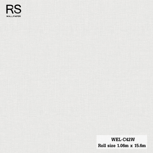 วอลเปเปอร์ สีพื้นขาว มีกลิตเตอร์สีเงิน WEL-C42W