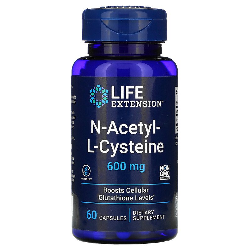 NAC (N-acetyl cysteine) 600mg บรรจุ 60 แคปซูล Life extension