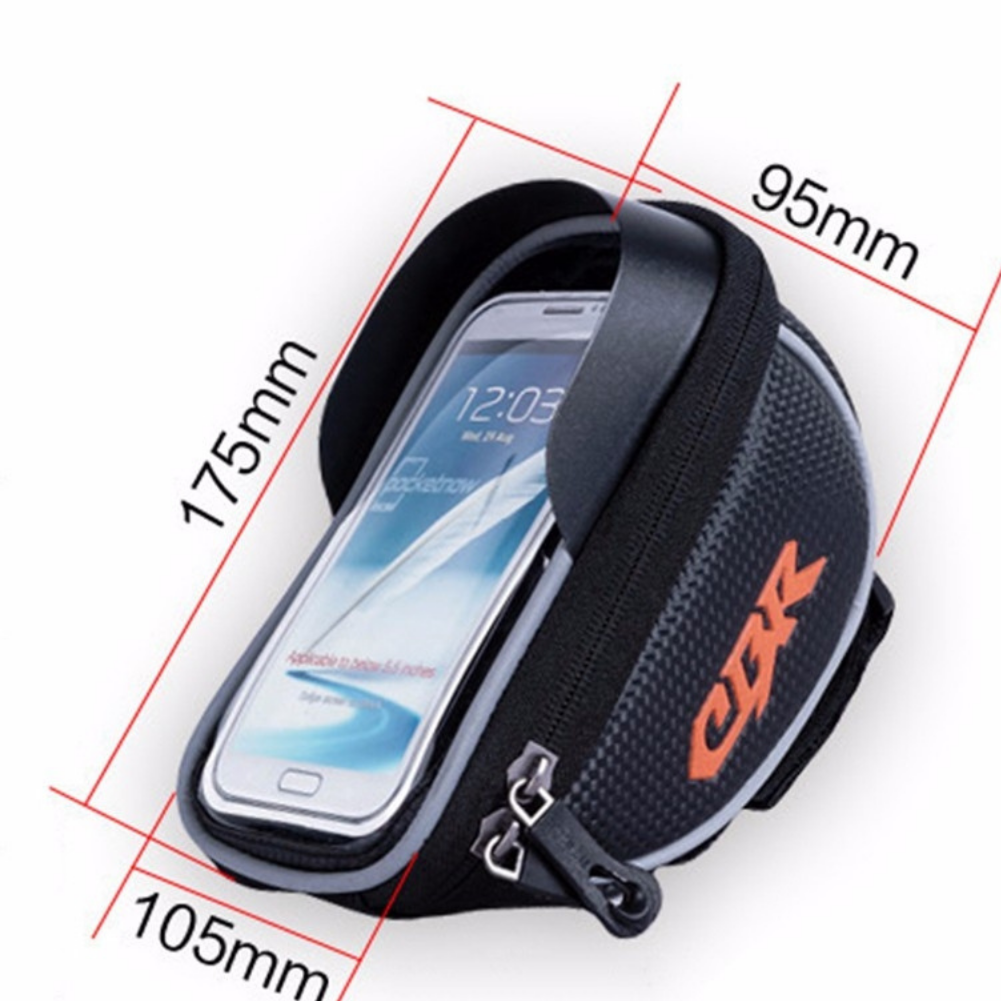 กระเป่าใส่มือถือวางสเต็ม รัดคอแฮนด์ CBR 5.5 นิ้ว ติดกับจักรยาน