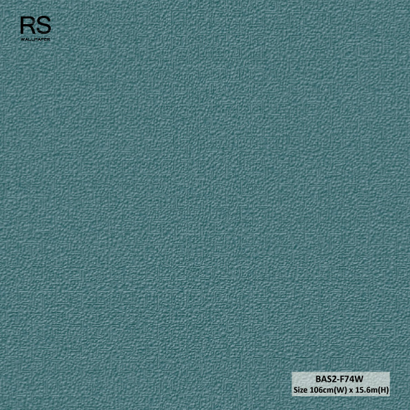 วอลเปเปอร์สีเขียวอมฟ้า BAS2-F74W