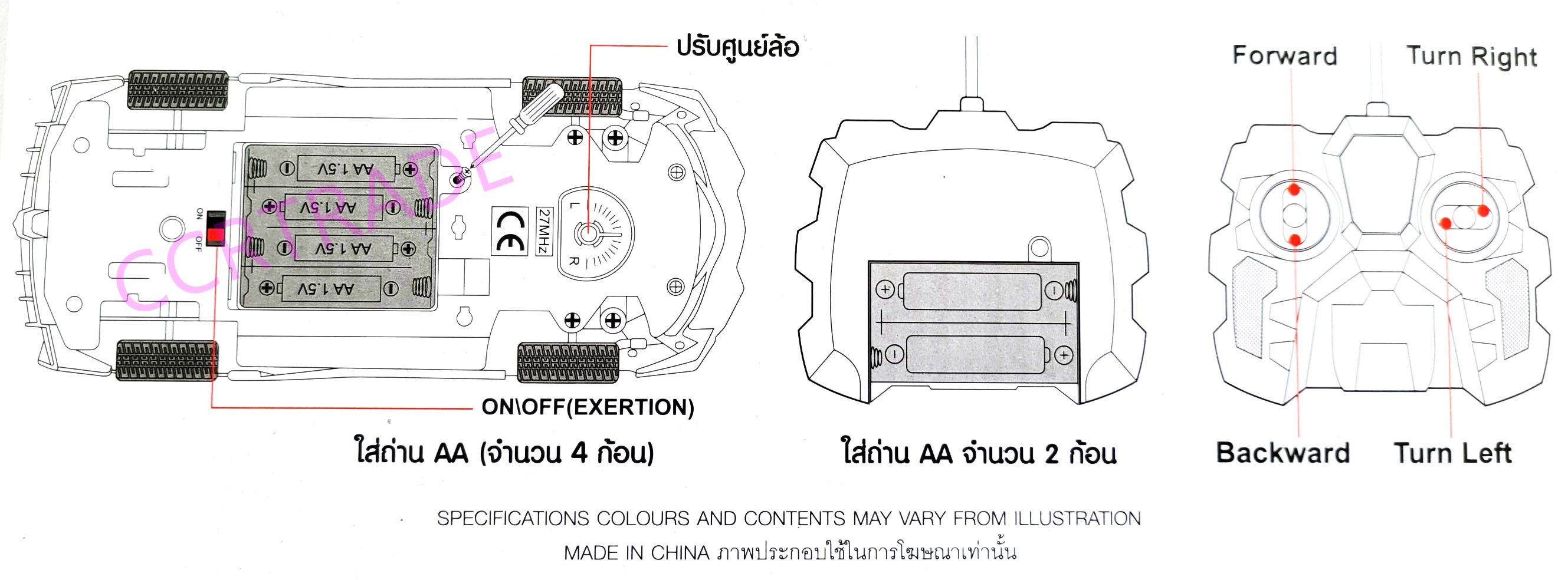 รถซุปเปอร์คาร์สายซิ่งบังคับ+รีโมทกล่อง 17x29 ซม.(1x3)