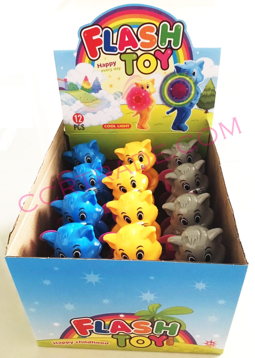 พัดลมแมว มีไฟ 12 ชิ้นกล่อง 16 ซม.
