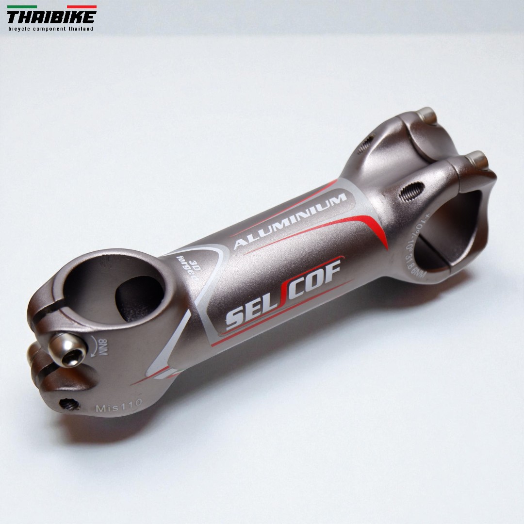 สเต็มจักรยาน SELCOF K043 ±10° 7071 อลูมิเนียม คอแฮนด์ 25.4/31.8 มม. น้ำหนักเบา แข็งแรง งานไต้หวัน