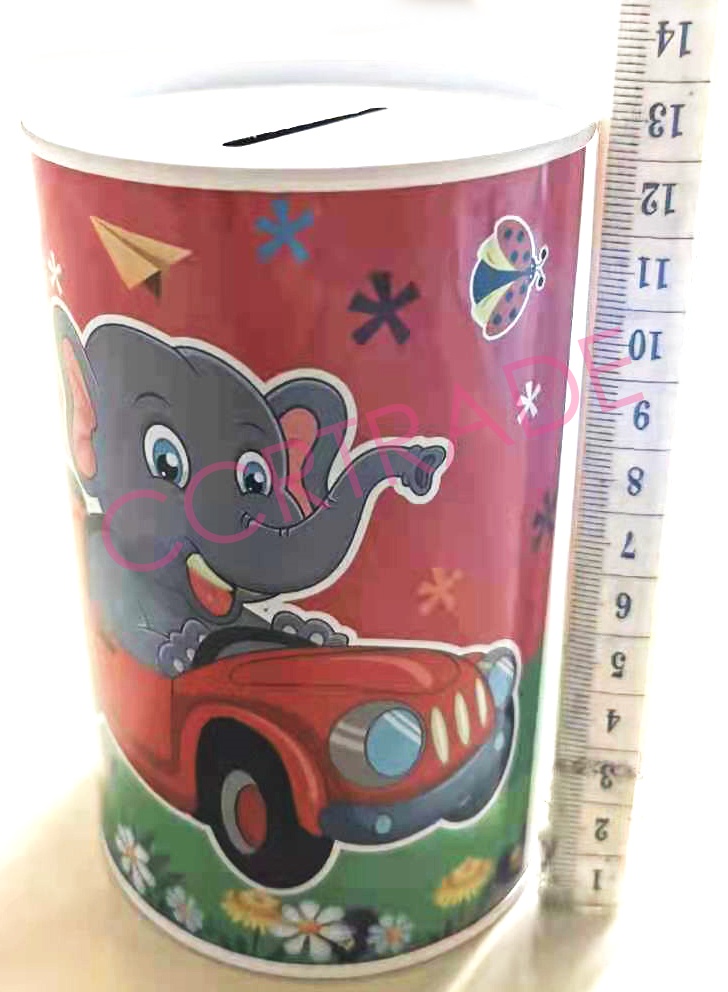 ออมสินเหล็กการ์ตูนใหญ่ 8x12.5 ซม.