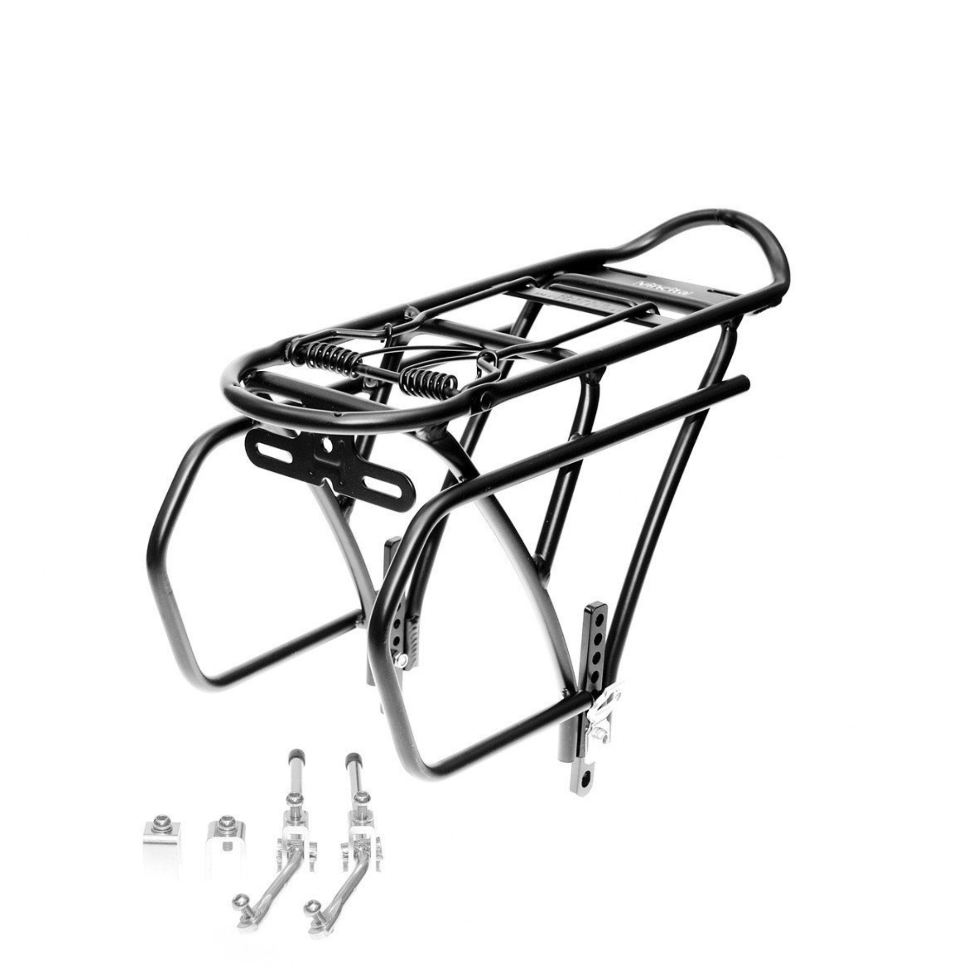 VINCITA C010 — ตะแกรงหลังจักรยานอัลลอย สำหรับล้อ 16–20 นิ้ว (พร้อมสปริงล็อก)