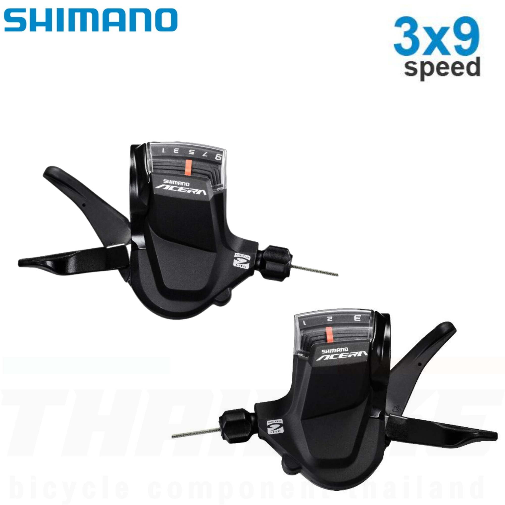 มือเกียร์ สับจาน ตีนผี SHIMANO ACERA SL-M3000 R/L 3X9-SPD อะไหล่จักรยาน