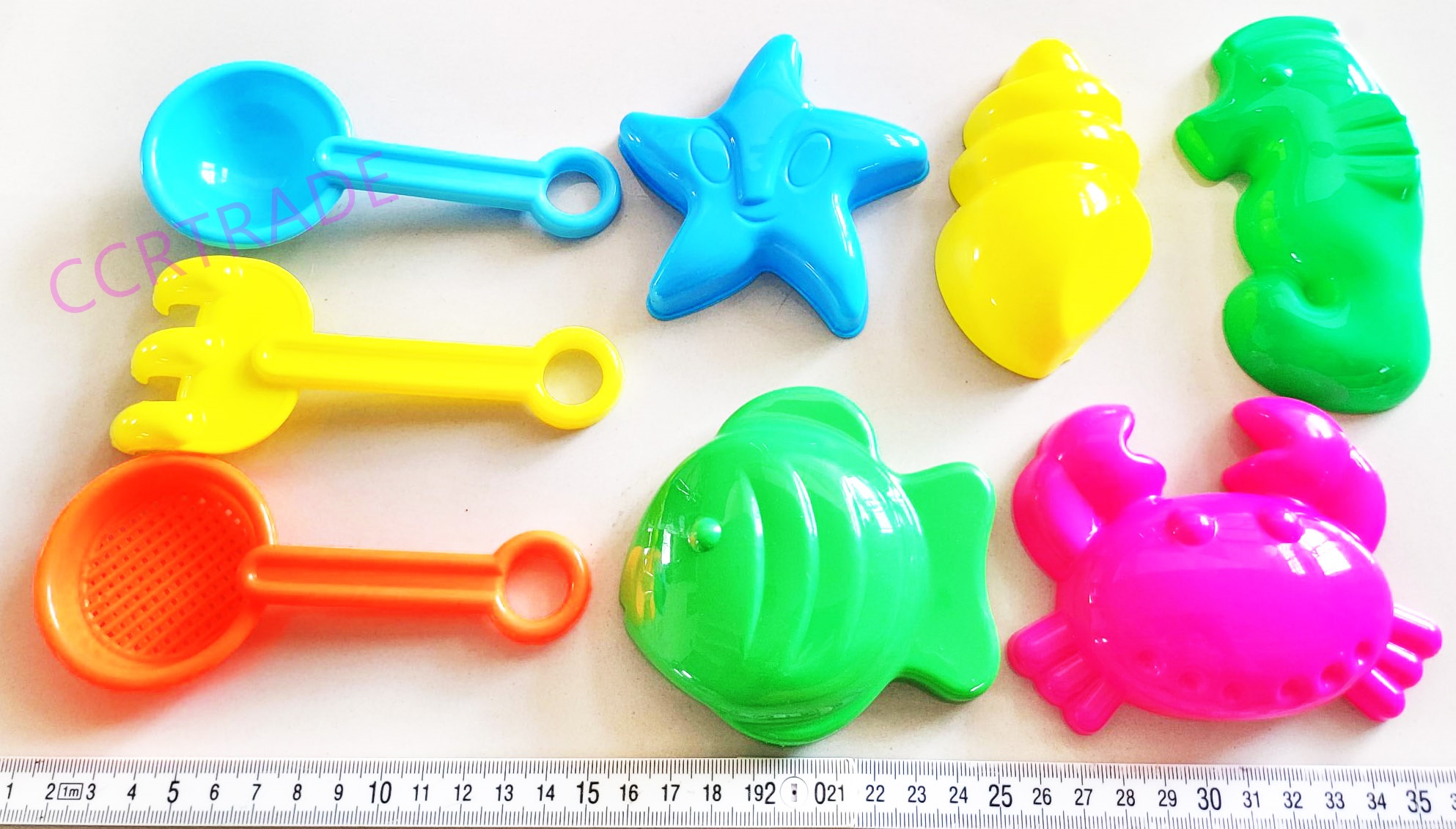 เซ็ทเล่นทรายจัมโบ้ 8 ชิ้นถุงตาข่าย 20 ซม.(งานห้าง)