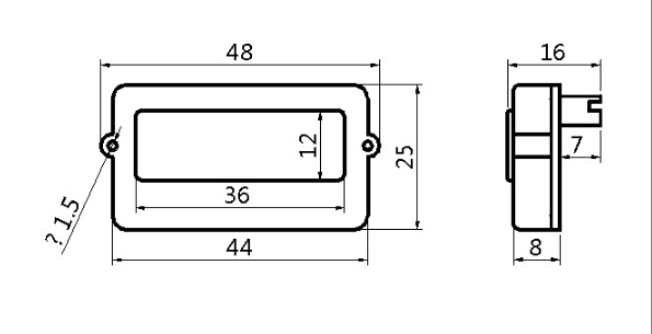 มิเตอร์วัดระดับแบตเตอรี่ 0-100% LCD 12V/24V