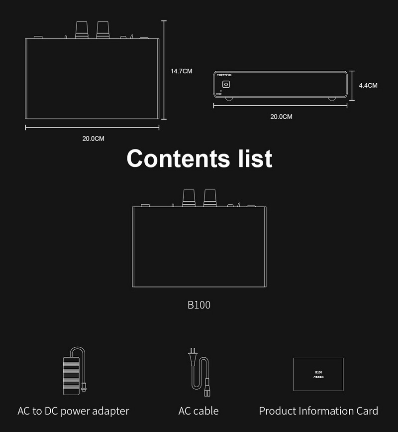 TOPPING B100 Mono Amplifier ตั้งโต๊ะ กำลังขับสูง การบิดเบือนต่ำ ประกันศูนย์ไทย
