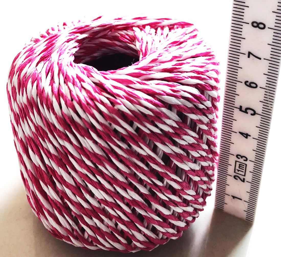 เชือกงานฝีมือม้วนใหญ่ (สีสลับ) 20 ม.