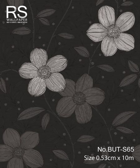 วอลเปเปอร์ลายดอกไม้ใบไม้ BUT-S65