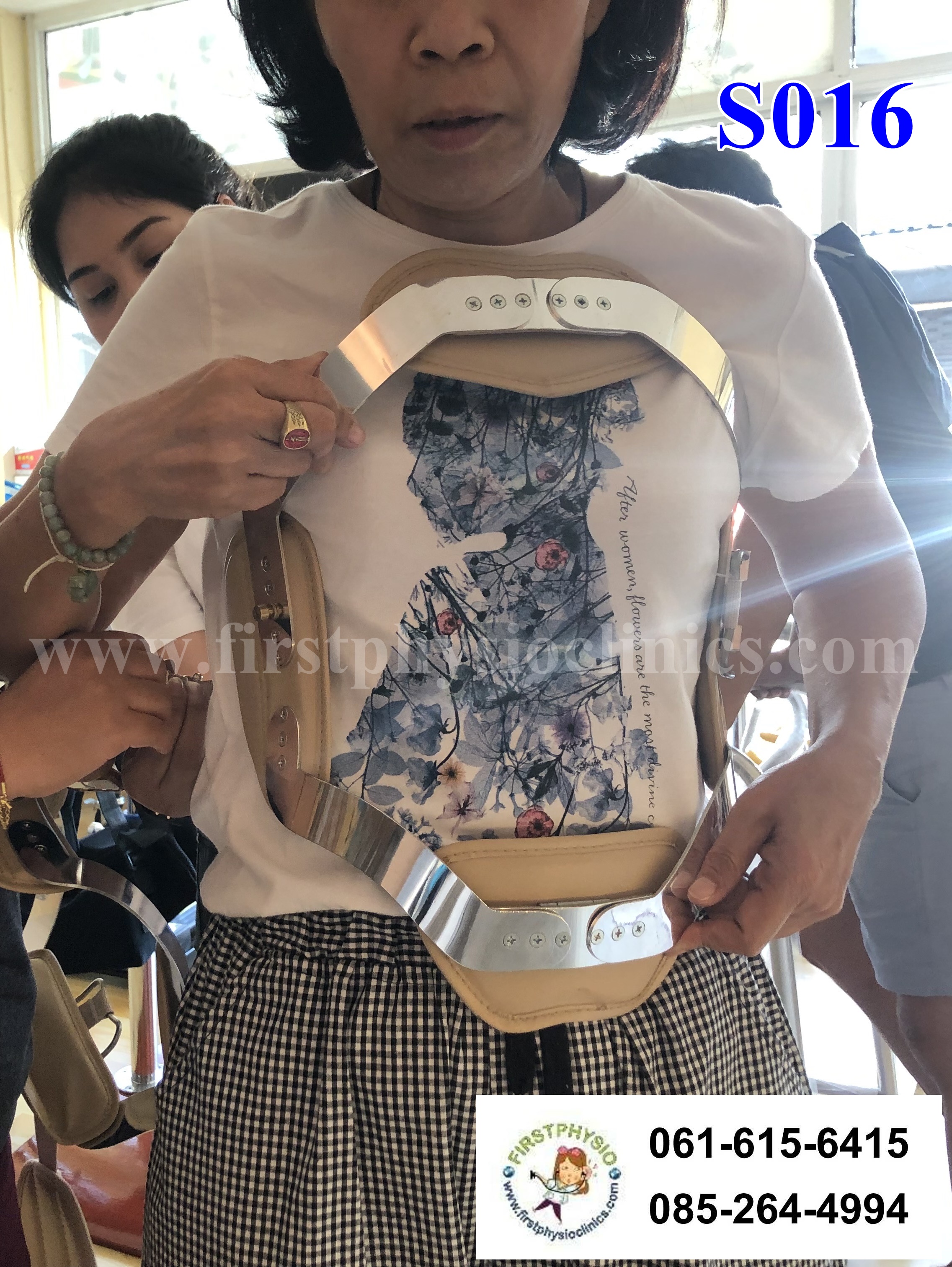 พยุงหลังโครงเหล็กด้านหน้า เจเวท พยุงลำตัวกระดูกทรุด ป้องกันการโค้งงอของหลังมาด้านหน้า,ด้านหลัง,ด้านข้าง Jewett Brace