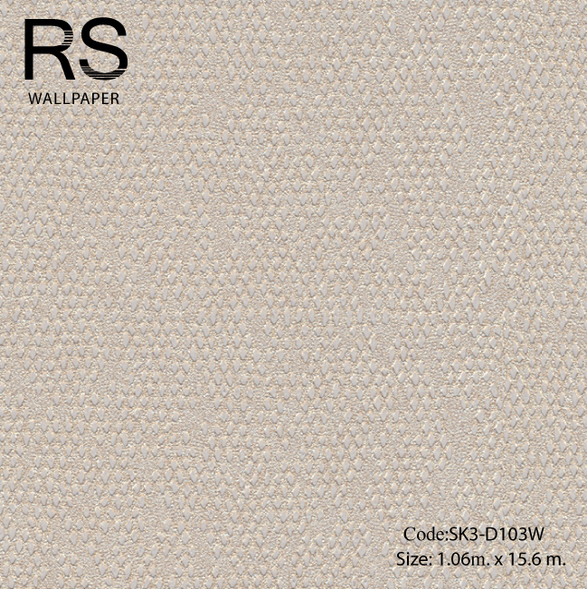 วอลเปเปอร์เทกเจอร์ลายจุดสีน้ำตาลเทามีกลิตเตอร์พื้นสีทองแดง SK3-D103W