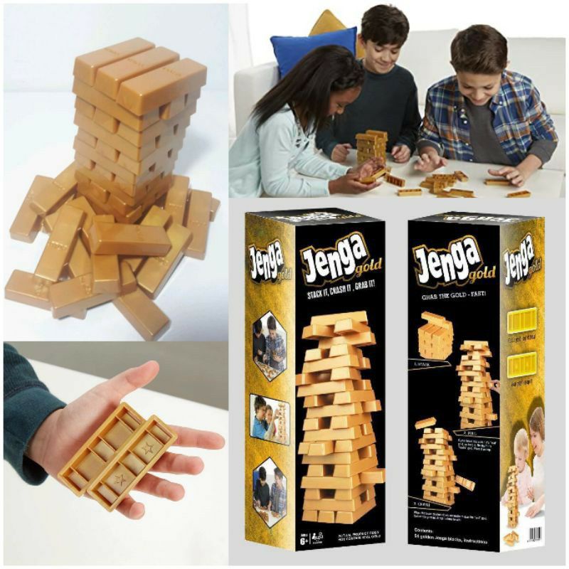 เกมตึกถล่มทองคำ jenga gold เกมตึกถล่มสีทอง พร้อมส่งจากไทย