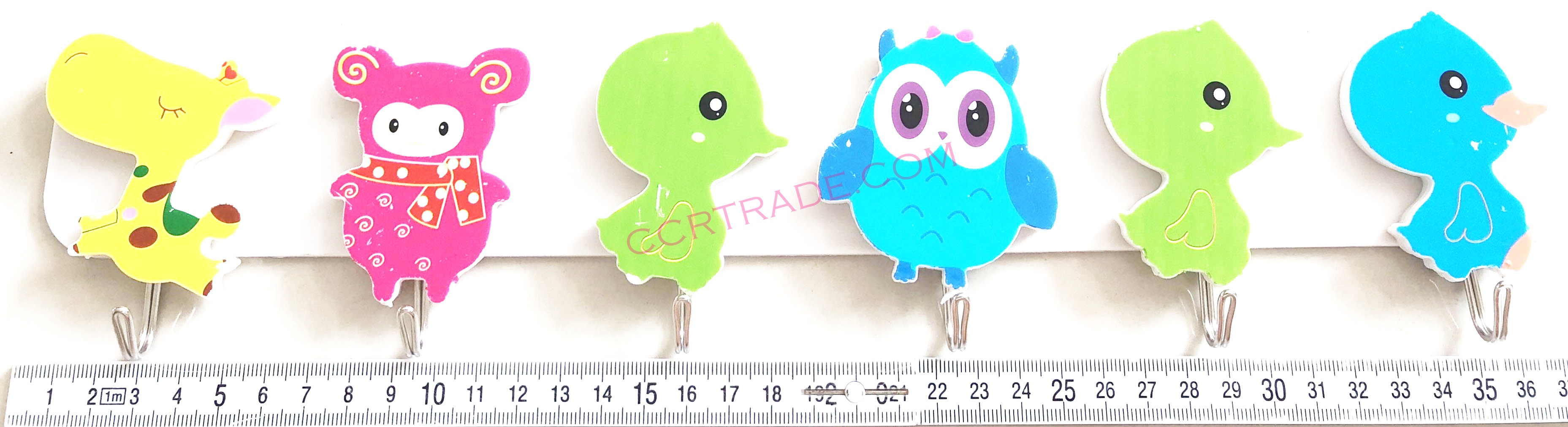 ราวแขวนการ์ตูนใหญ่ 6 หัว 38 ซม.