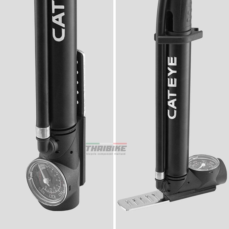 แท้ สูบจักรยานแบบพกพา CATEYE PUMP 120PSI ท่ออลูมิเนียม