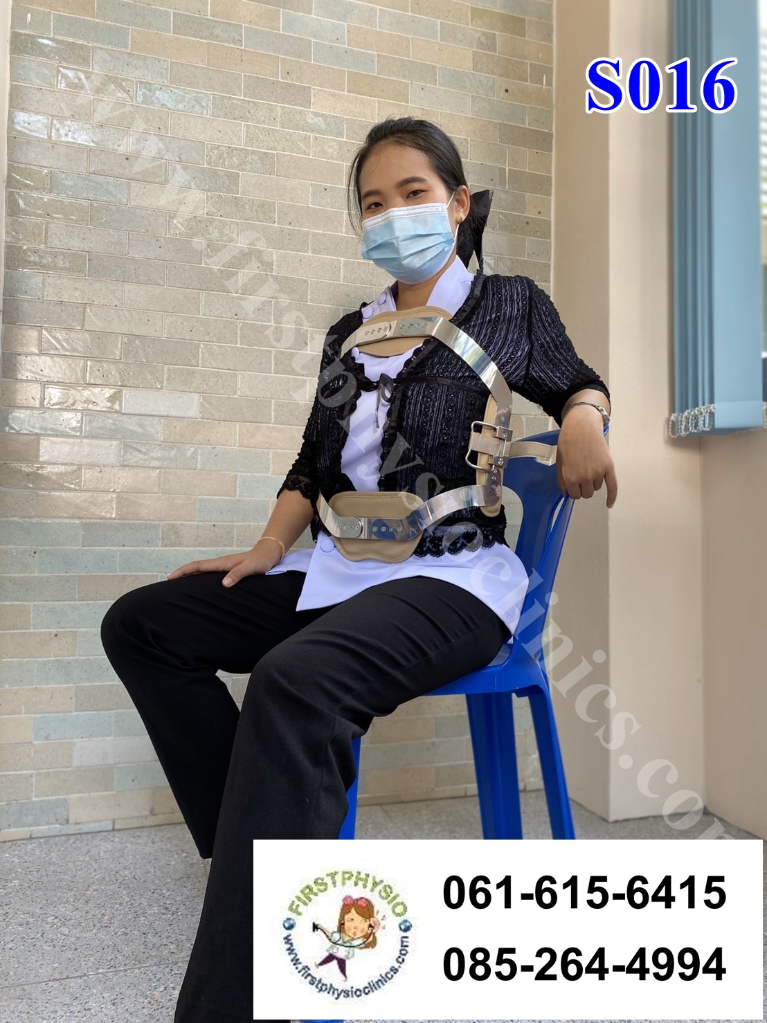 พยุงหลังโครงเหล็กด้านหน้า เจเวท พยุงลำตัวกระดูกทรุด ป้องกันการโค้งงอของหลังมาด้านหน้า,ด้านหลัง,ด้านข้าง Jewett Brace