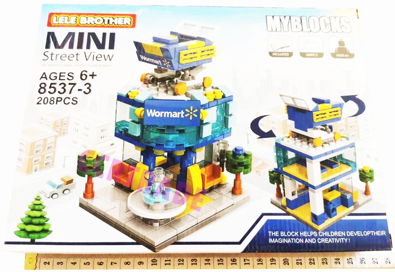 ชุดตัวต่อร้านค้ารุ่นใหม่ คละ 8 แบบ 19x26 ซม.(1x3)