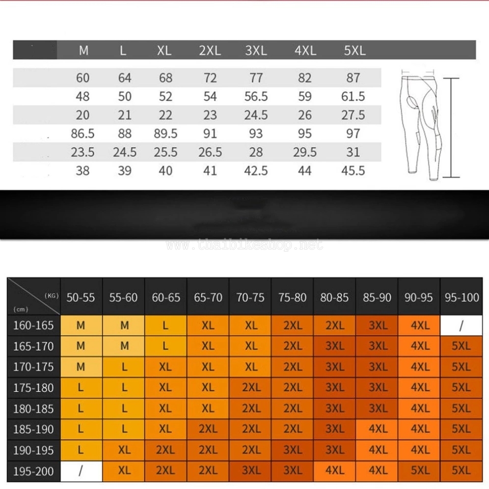 กางเกงปั่นจักรยานขายาวเป้าเจล TRYSIL 5D