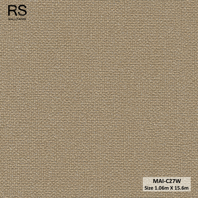 วอลเปเปอร์ลายผ้า สีน้ำตาล MAI-C27W