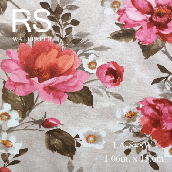 วอลเปเปอร์ลายดอกไม้ LA-S48W