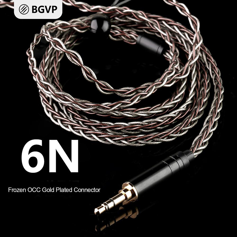ขาย BGVP Silver foil สายหูฟัง OCC + silver foil สายถัก 8 แกน ระดับ 6N