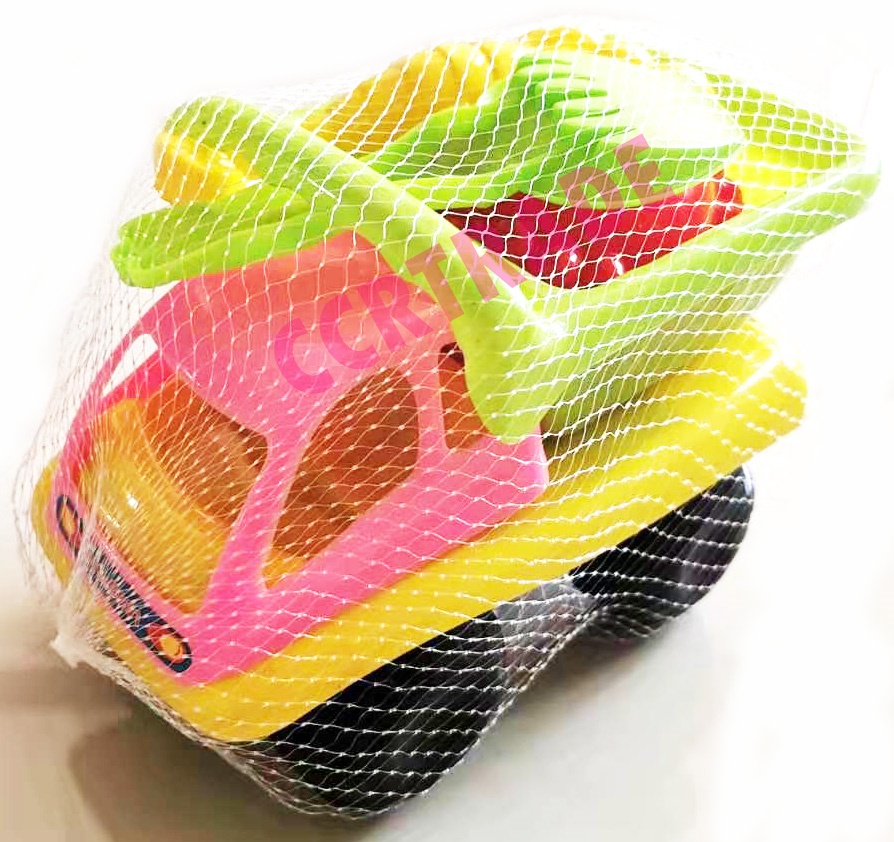 รถเล่นทราย+ทรายเมจิกถุงตาข่าย 13x20 ซม.(1x3)