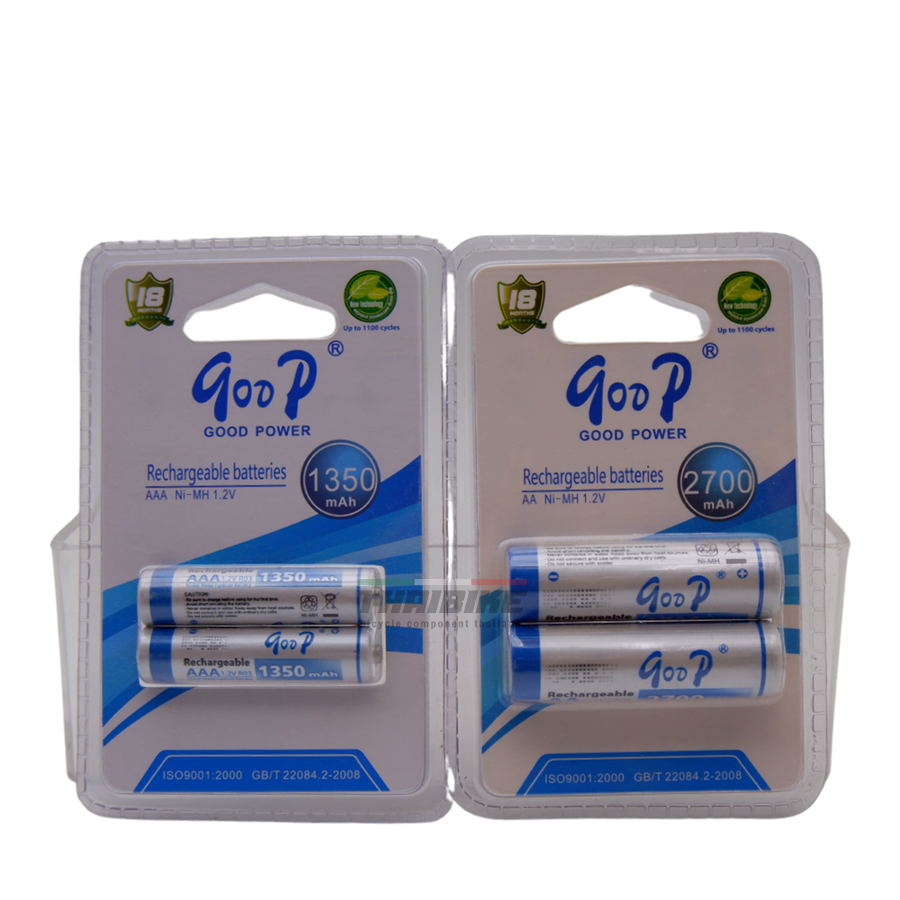 ถ่านชาร์จขนาด 2A 3A ยี่ห้อ GOOD POWER ที่ชาร์จถ่าน