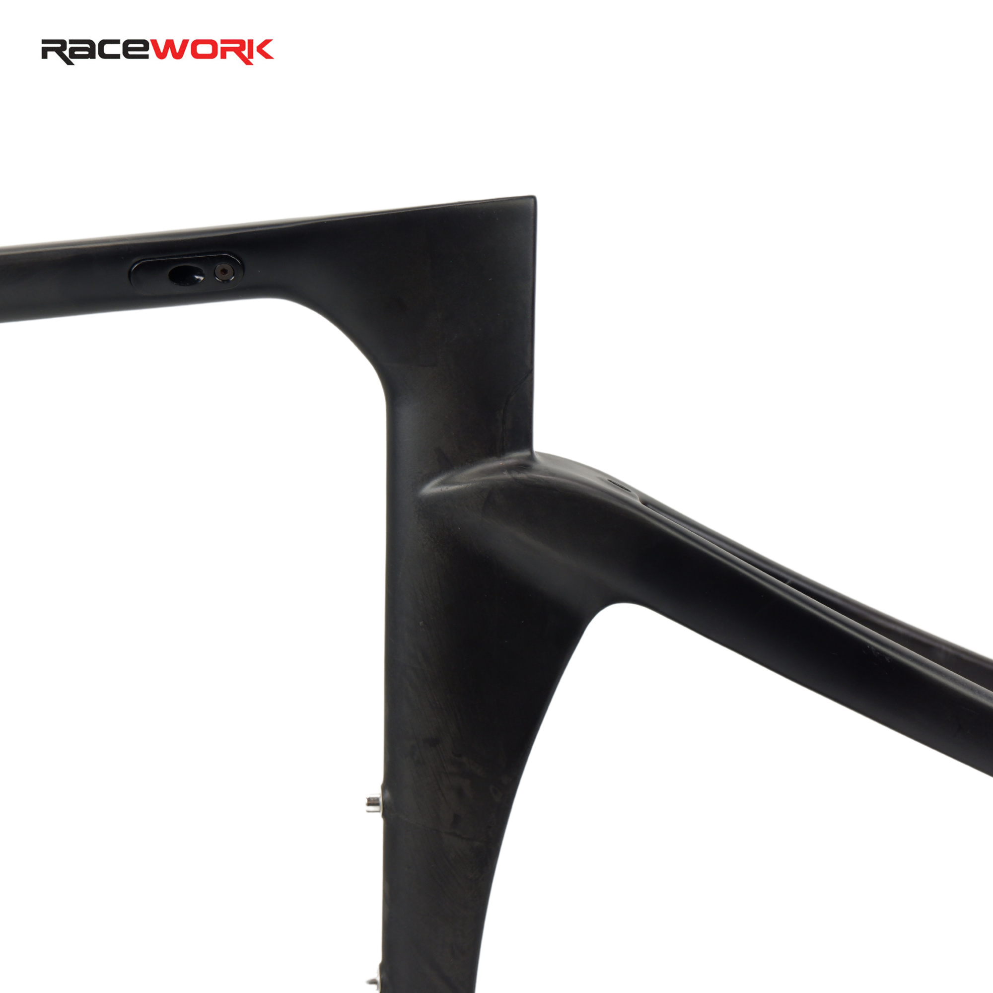 คาร์บอนแท้ เฟรมจักรยานเสือหมอบคาร์บอน RACEWORK สีดำ มีขนาด 44 47 49 51 แถมฟรี ตะเกียบ หลักอาน ถ้วยคอ สตาร์นัท