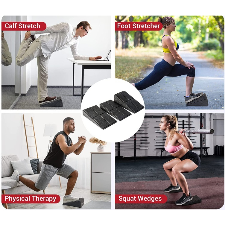 foam slant board แทนยืดเหยียดกล้ามเนื้อ ฟิตเนส โยคะนักวิ่ง ปรับระดับได้ 1 ชุด 3 ชิ้น ปรับองศาได้ ส่งในไทย 2-3 วันรับของ