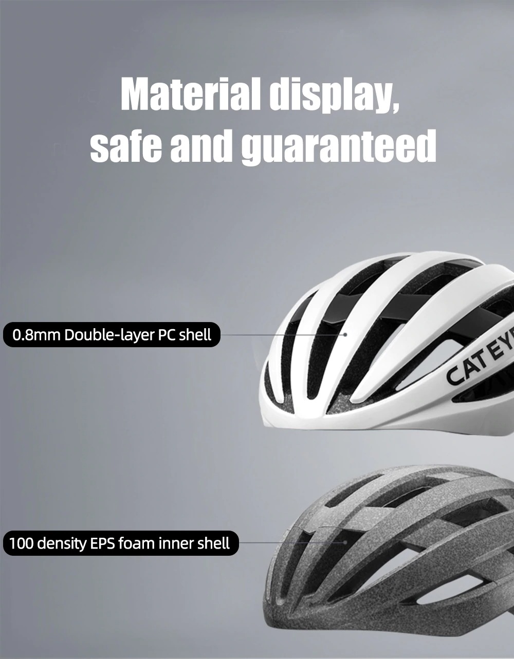แท้ หมวกกันน็อคจักรยาน เสือหมอบ เสือภูเขา CATEYE Cycling Helmet Detachable Taillight Ultralight