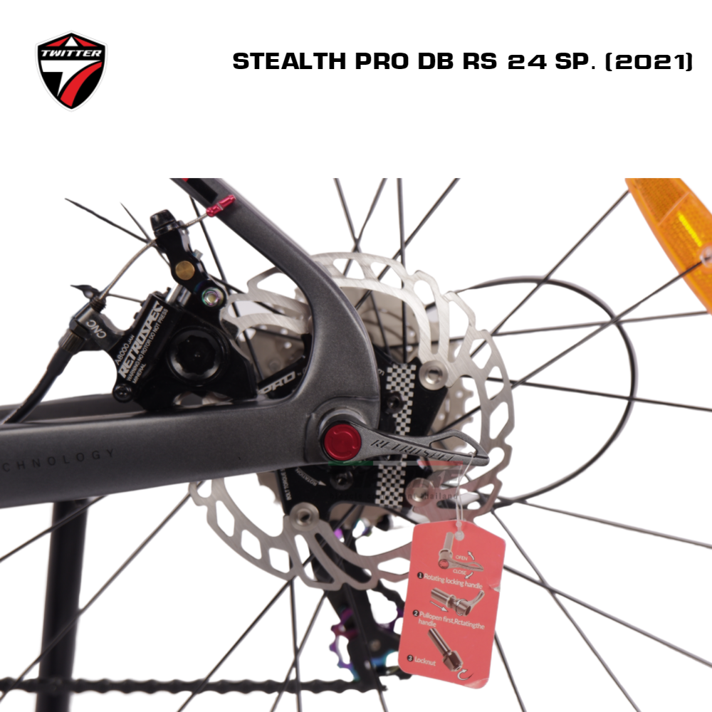 ดิสเบรค รถจักรยานเสือหมอบคาร์บอน 24 เกียร์ T.WITTER Stealth DB PRO RS 24