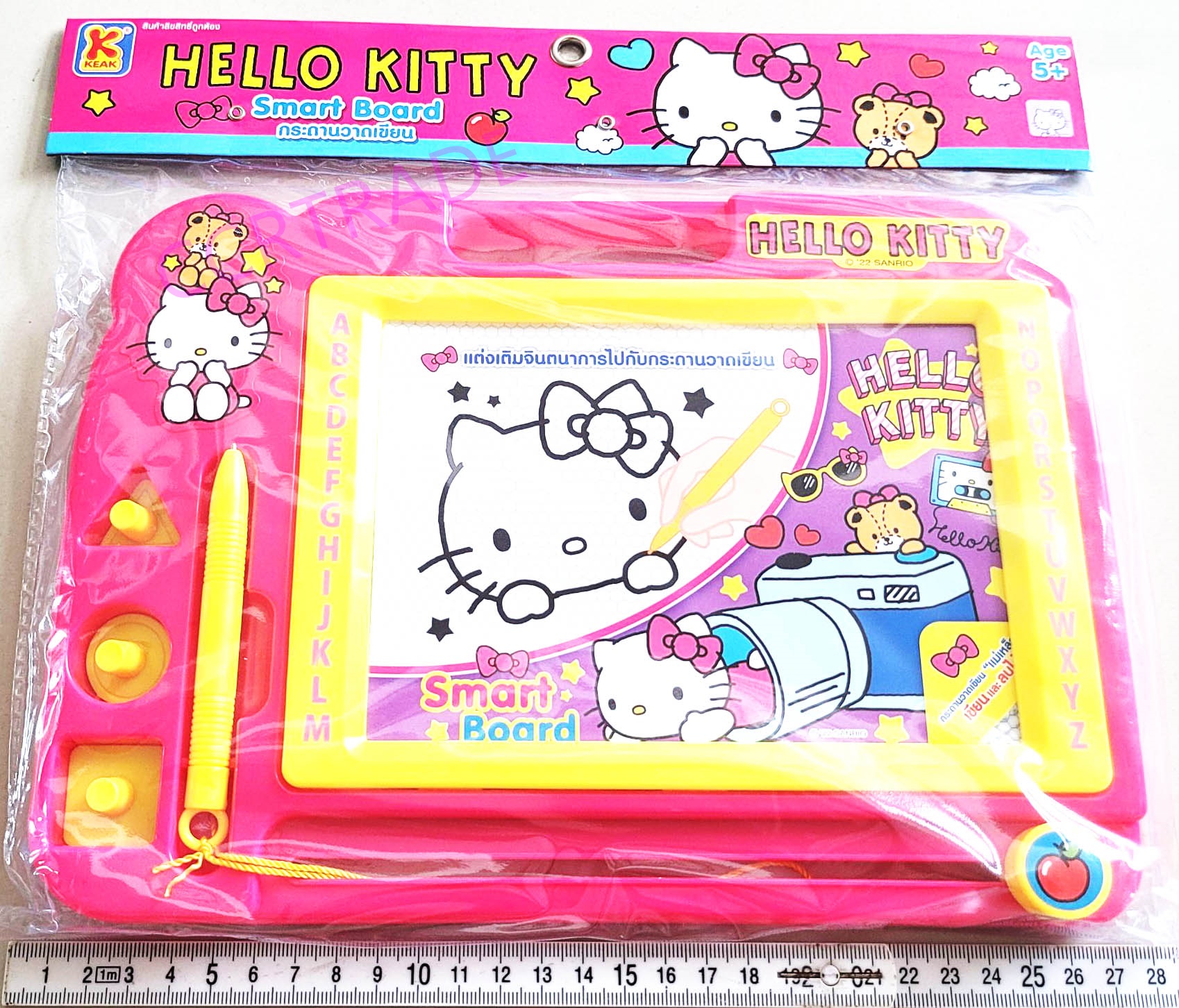 กระดานแม่เหล็กคิตตี้ใหม่+ตัวปั๊มถุง PVC 26.5x31 ซม.(ลิขสิทธิ์แท้)(1x3)