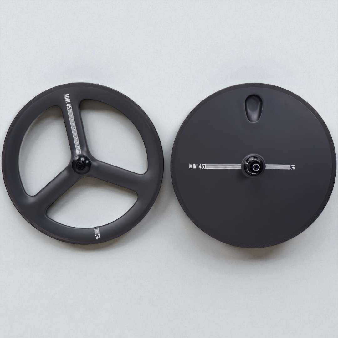 ชุดล้อ VISP DISC ทึบ + ล้อหน้า 3 Spokes | สำหรับรถ 20 นิ้ว (451) | รองรับทั้ง Disc Brake และ Rim Brake | ล้อหลังทึบ ลู่ลมสุด!