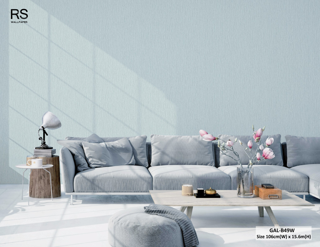 วอลเปเปอร์สีฟ้าอ่อนอมเทา GAL-B49W