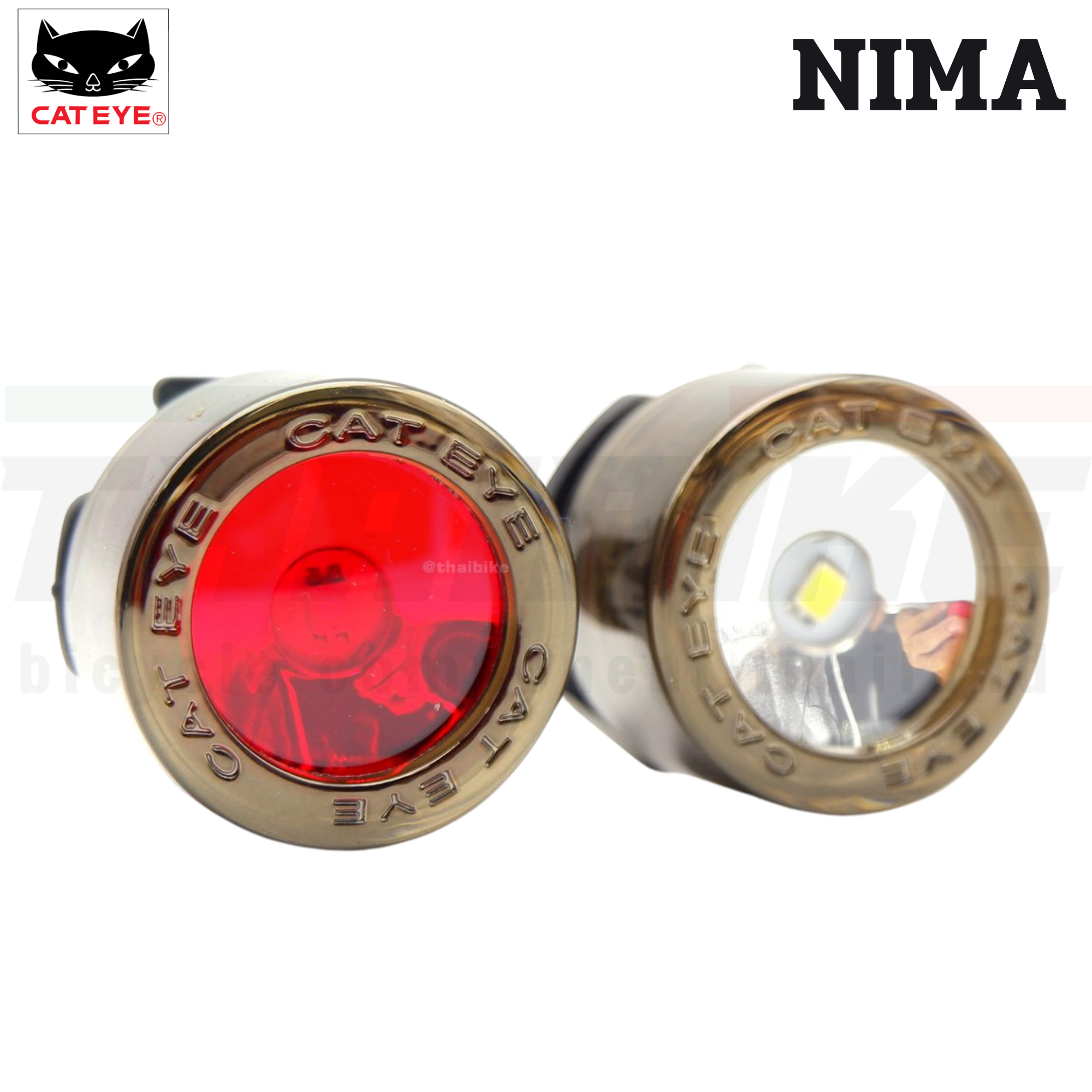 ชุดไฟหน้า ไฟท้ายจักรยาน CATEYE NIMA, SL-LD130-FR