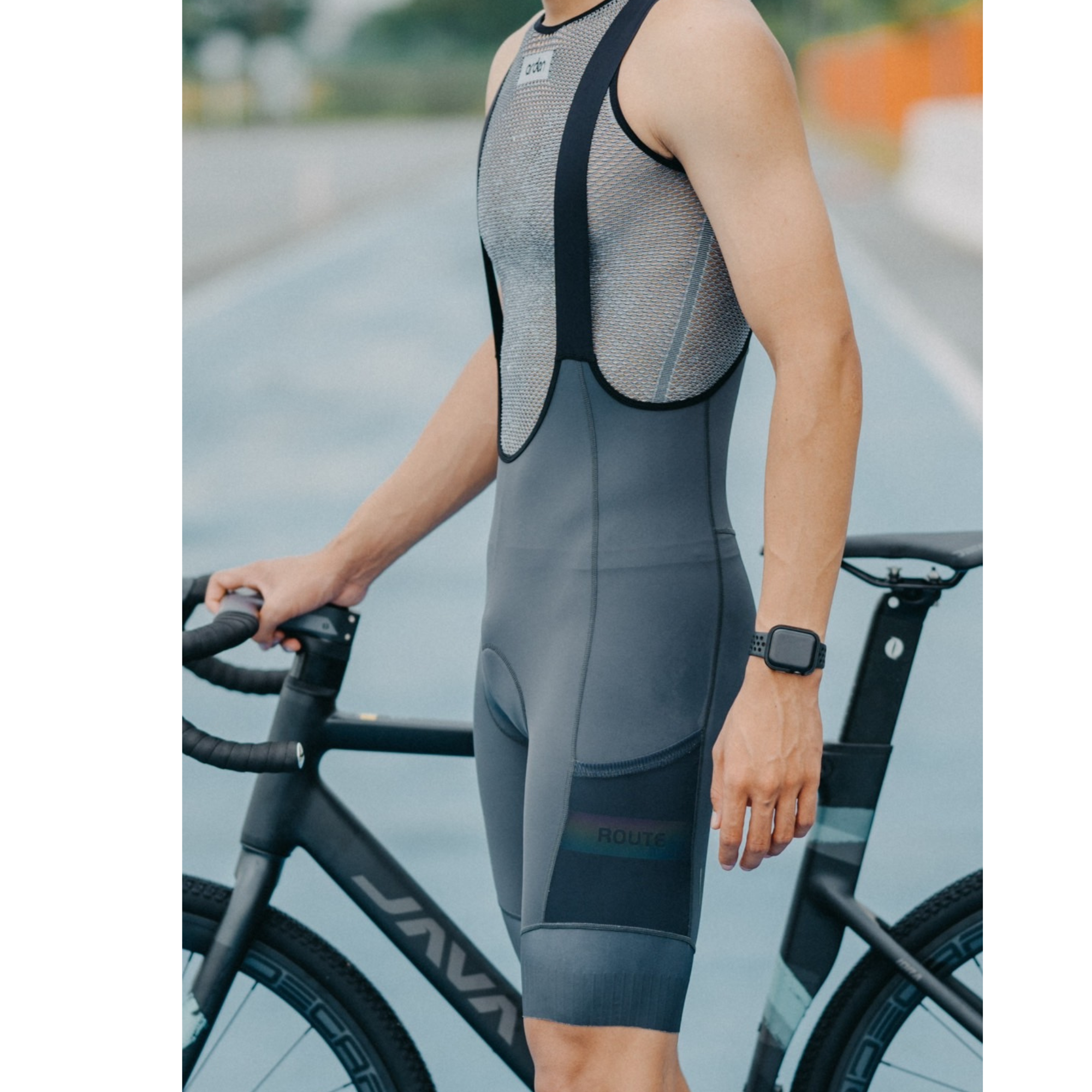 กางเกงเอี้ยมขาสั้นปั่นจักรยาน ROUTE Cycling Bib Short แถมกระเป๋าทุกสี