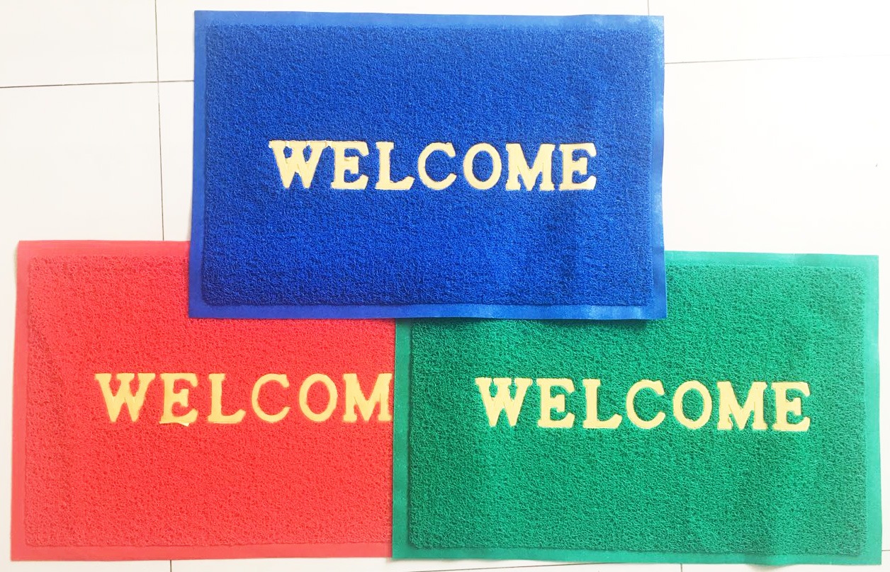 พรมยาง Welcome คละสี ขนาด 38x58 ซม. (1x3)