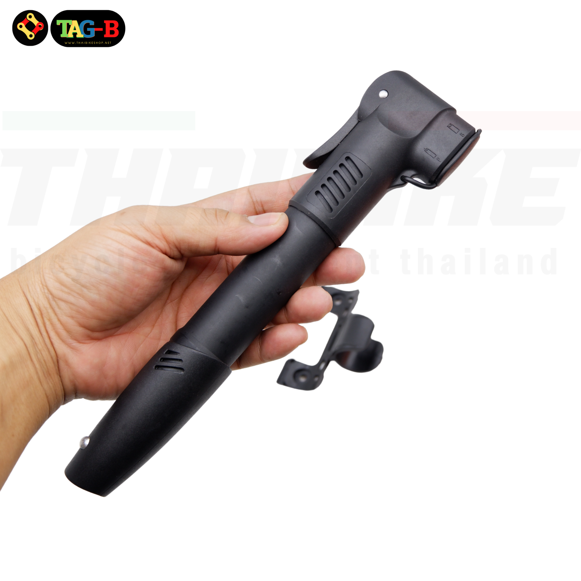 สูบจักรยานแบบพกพาได้ สูบได้ทั้งจุ๊บเล็กและใหญ่ TAG-B