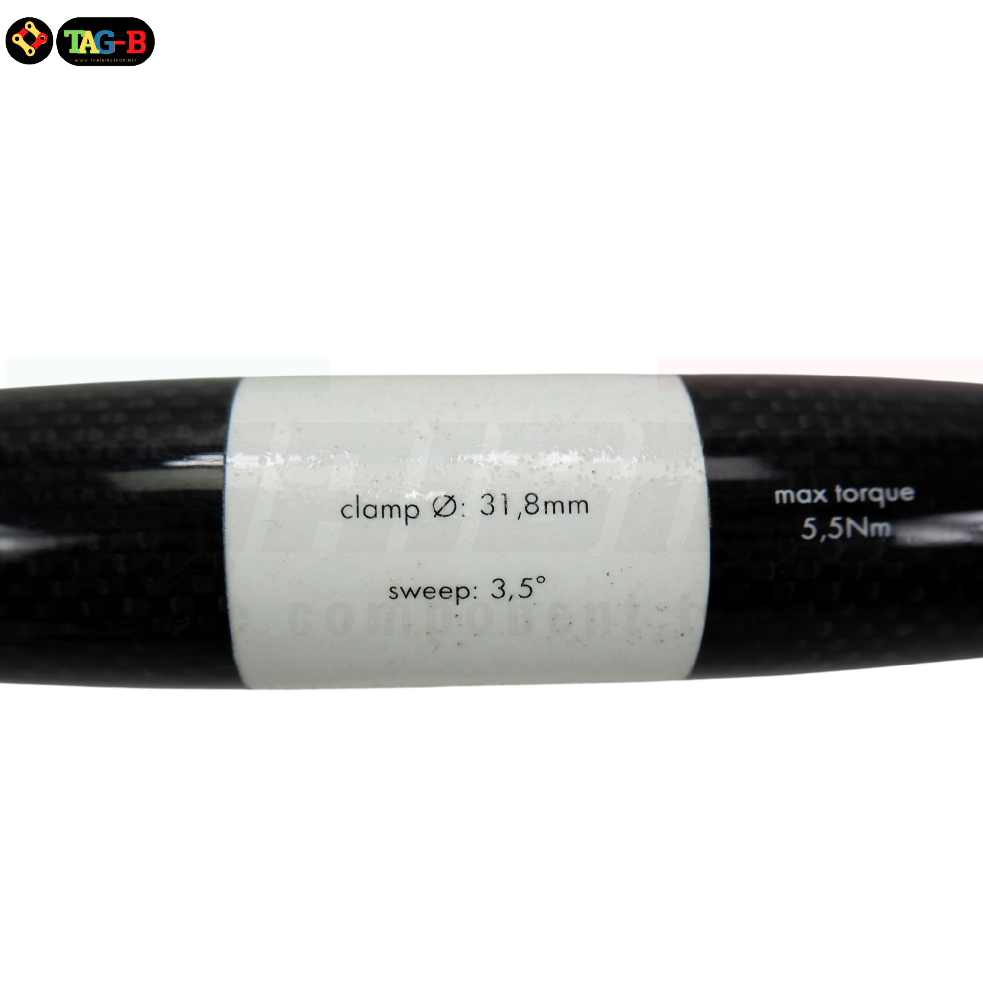 แฮนด์จักรยานเสือภูเขาคาร์บอน BIKECO X6 31.8 งานเบา แบบยก แบบตรง