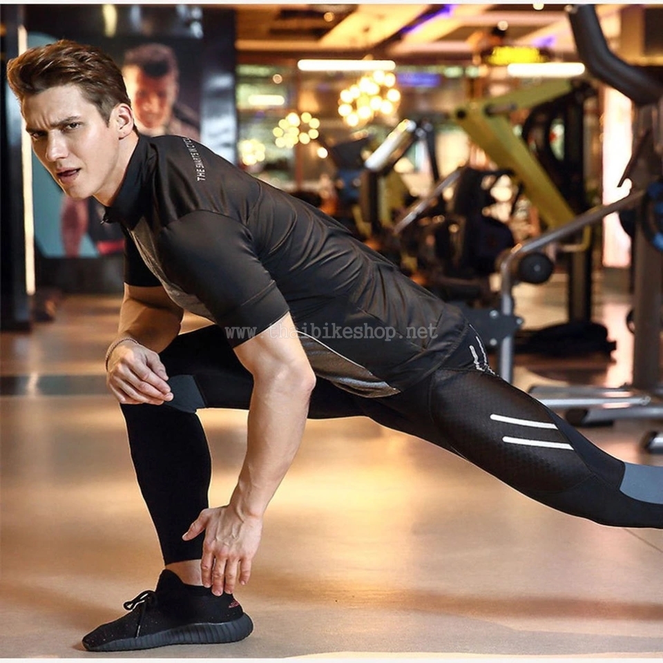 กางเกงปั่นจักรยานขายาวเป้าเจล TRYSIL 5D