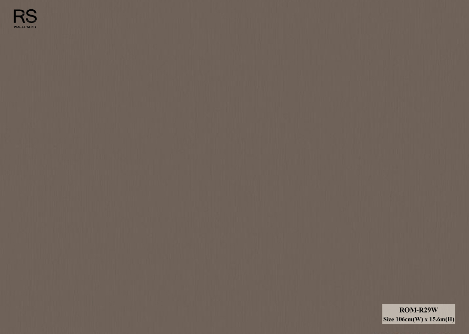 วอลเปเปอร์สีพื้นน้ำตาลเข้มช็อกโกแลต ROM-R29W