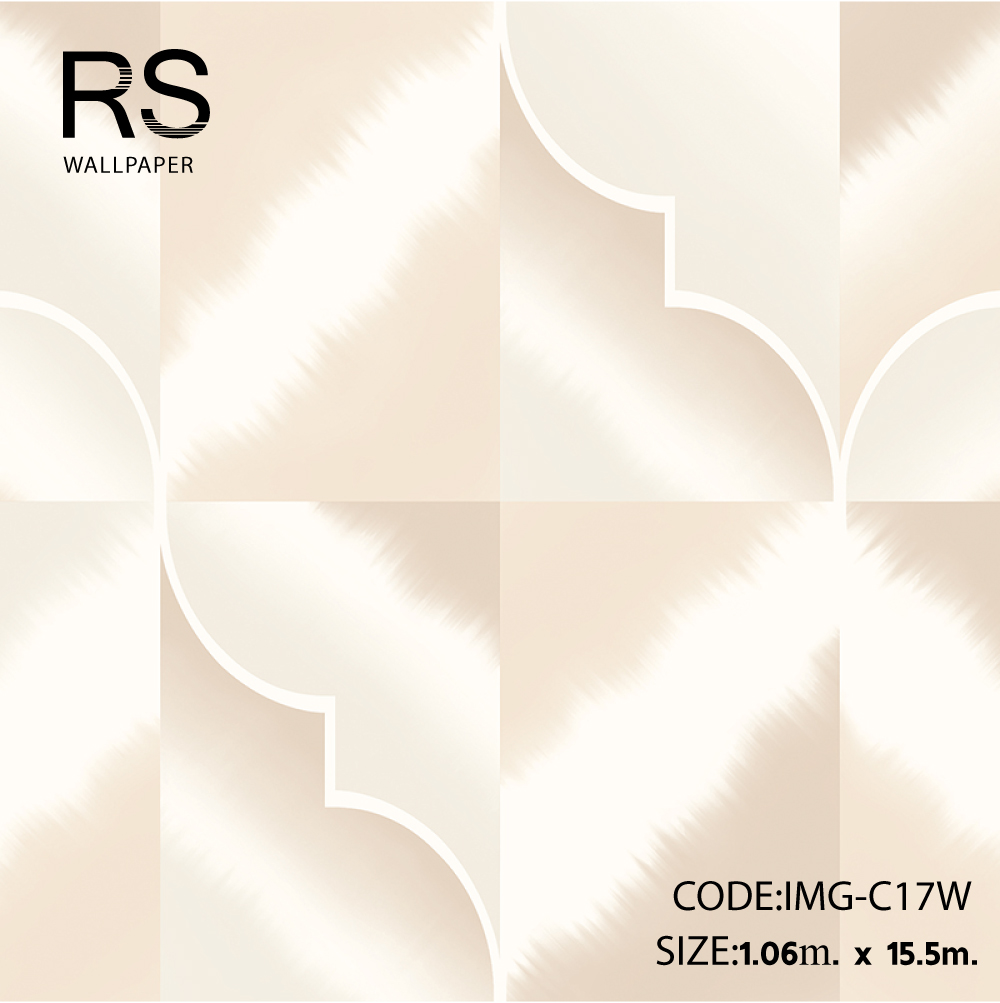 วอลเปเปอร์สไตล์โมเดิร์น สีขาวน้ำตาลIMG-C17W