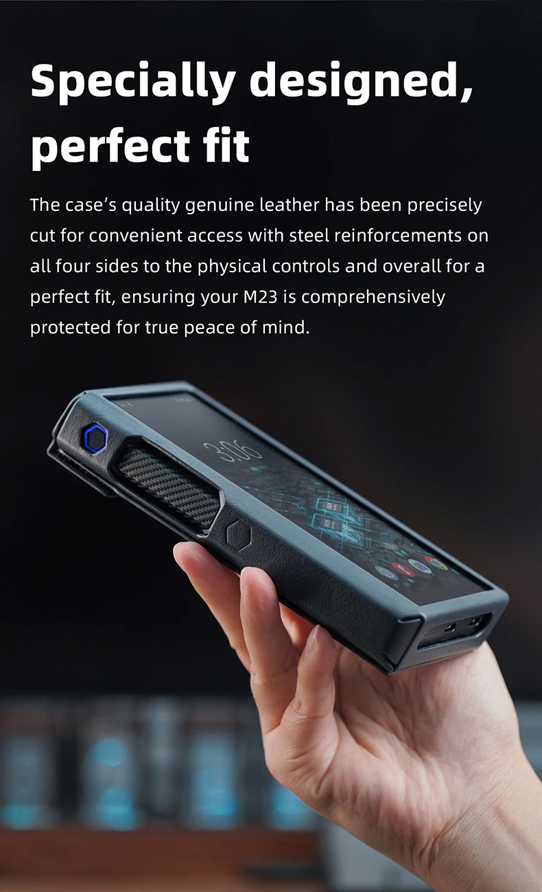 เคสหนัง Fiio SK-M23 เคสหนังสำหรับ M23 ให้การป้องกันที่ยอดเยี่ยม ทนทาน เฉพาะเคส [-เคส-]