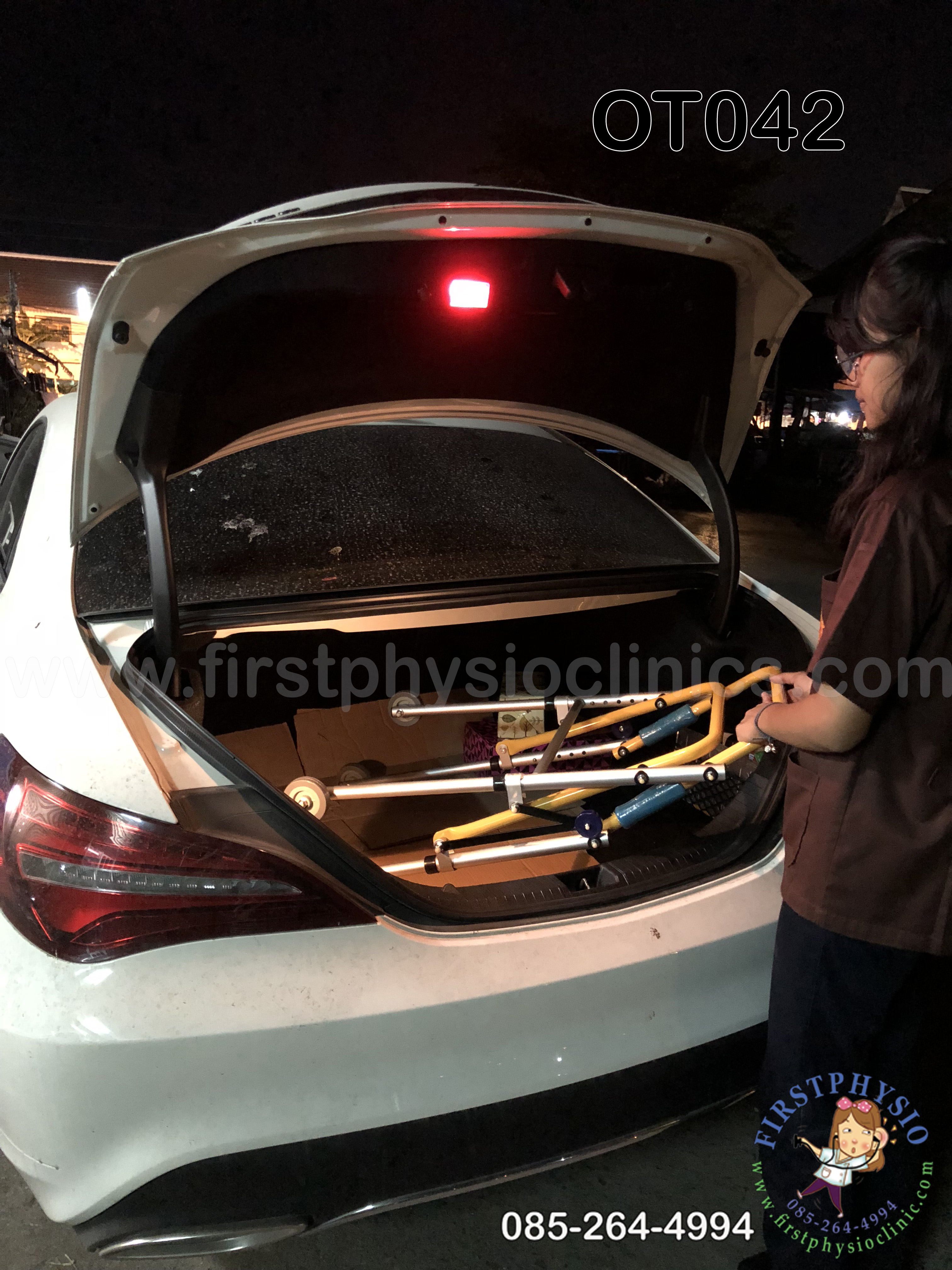 Posterior Walker/เครื่องช่วยฝึกเดิน แบบมีล้อ ชนิดพับได้ ที่ช่วยเดินแบบมีล้อขนาดเล็ก OT042.1ขนาดเล็ก เหมาะสำหรับเด็กที่มีความสูง 90-100 เซนติเมตร